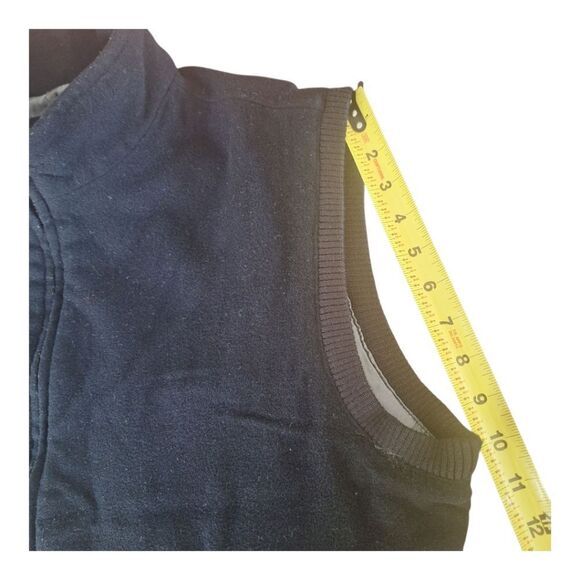 Austin Reed London Wool Cashmere Full Zip Vest with Pockets Men's Large Black - Picture 9 of 16